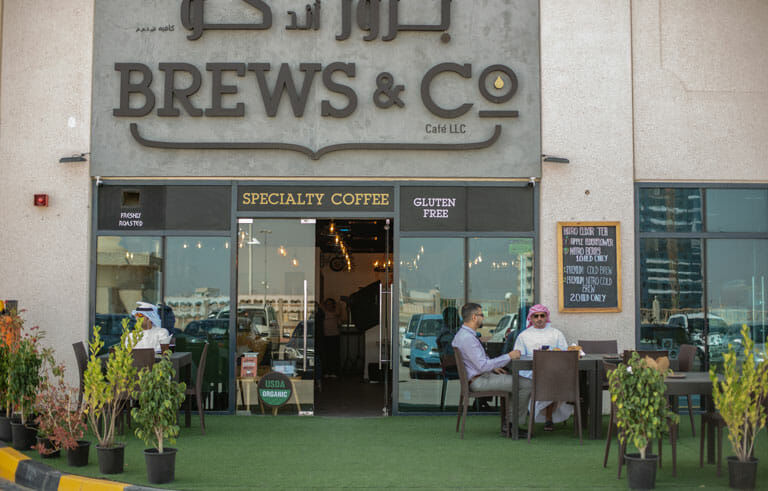 Brews & Co storefront in Ras Al Khaimah